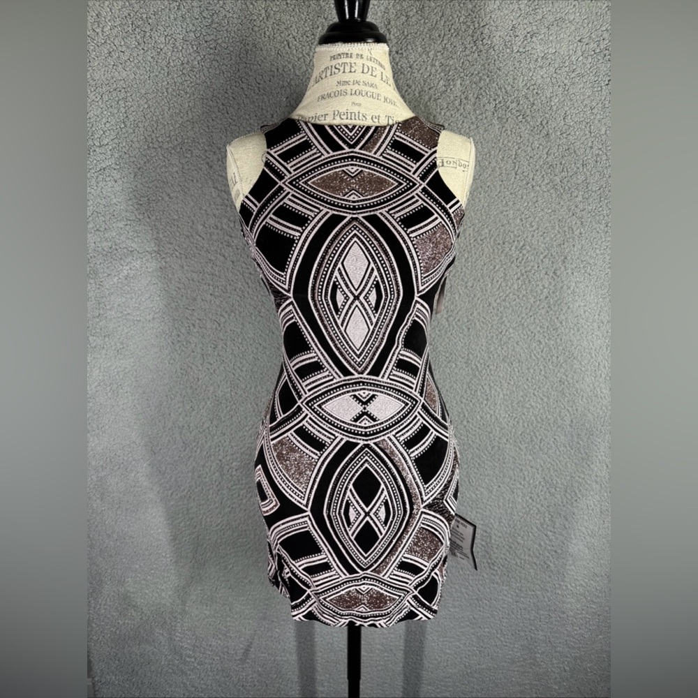 SPEECHLESS Womens Black/Pink Sleeveless Short Cocktail Body Con Dress 1 NWT
